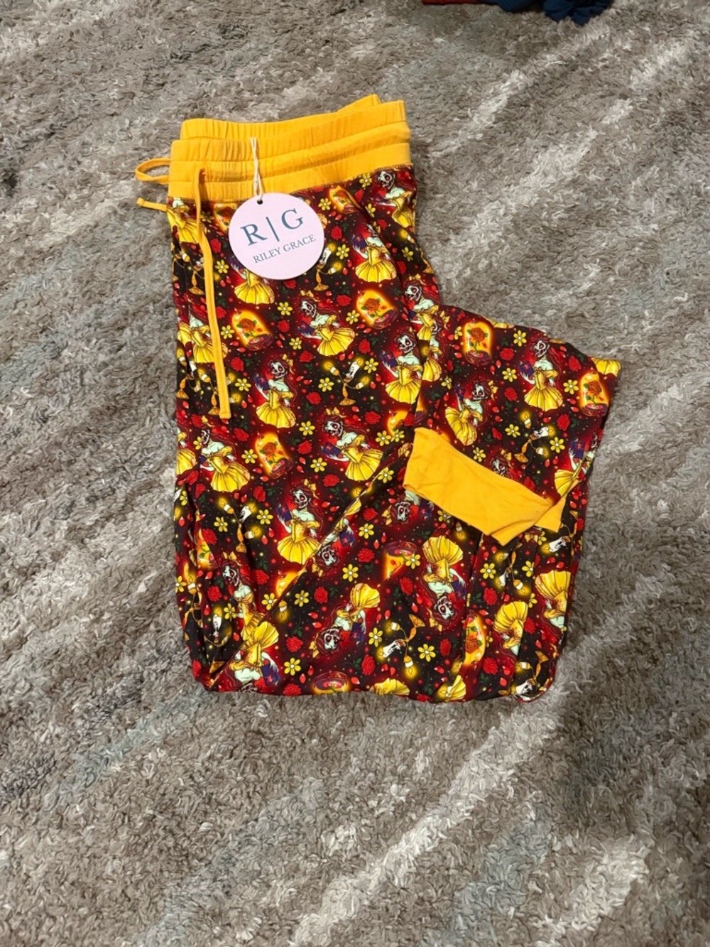 Disney Belle Adult Bamboo Joggers Size Medium *New with Tags*